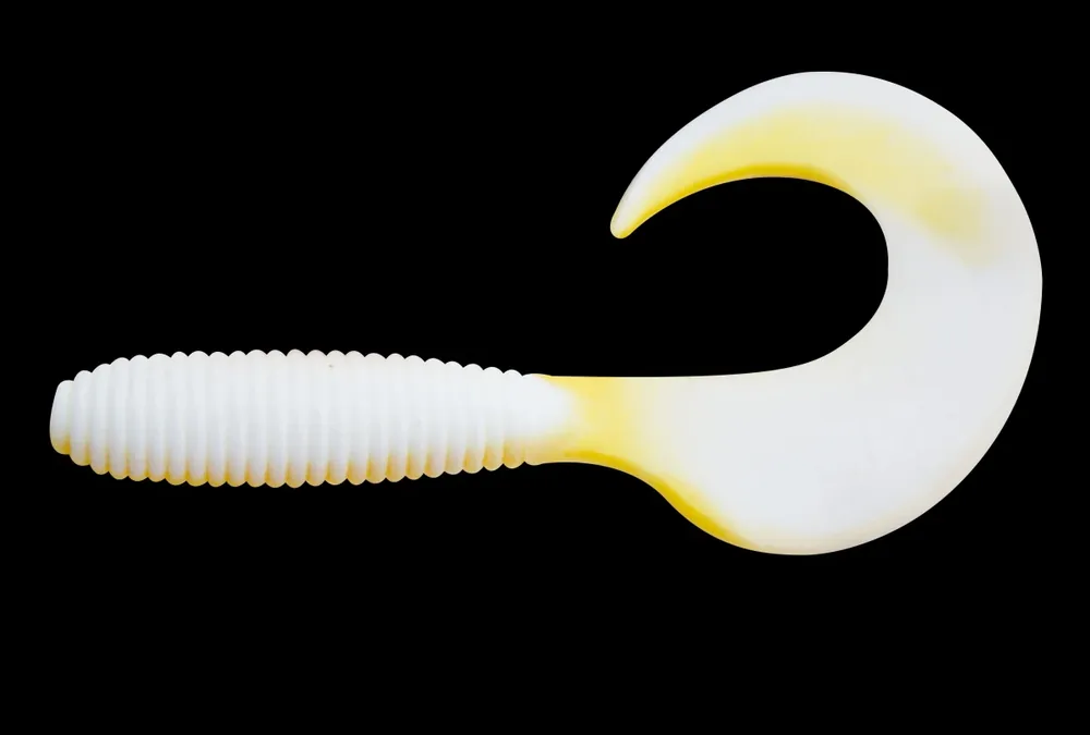 Časově Omezené Relax Gumová nástraha Twister VR 8 cm TL022 YELLOW- WHITE