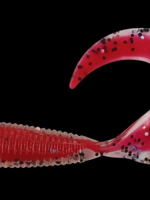 Výprodej Relax Gumová nástraha Twister VR 8 cm TLC049 Red Clear hologram black glitter