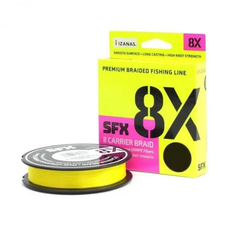 Přímo Od Výrobce Sufix Šňůra SFX 8X 135m žlutá 0,104mm, 5kg