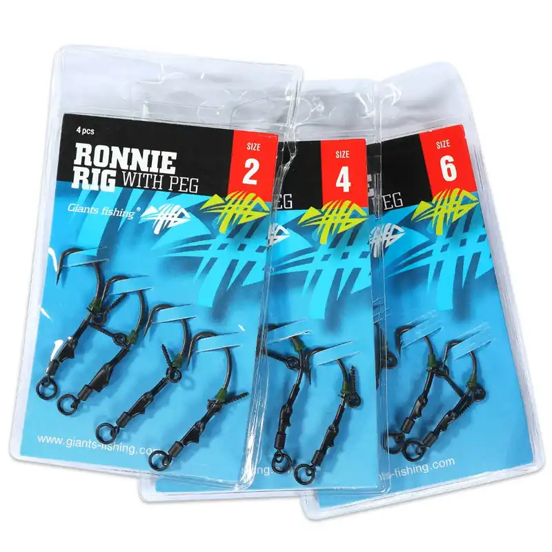 Giants fishing Kaprový návazec Ronnie Rig with Peg(4ks)|vel.6 Omezená Nabídka