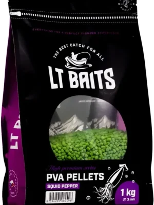 Časově Omezené LT Baits PVA Peletky Squid Pepper 3mm 1kg