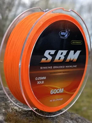 Bezpečná Platba Katran Rychle potápivá luminizační šňůra Sinking Braided Mainline SBM Orange 0,25mm 600m 30lb 13,6kg