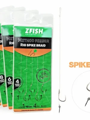 Top Prodej ZFISH Návazec Method Feeder Rig Spike Braid 5 ks 10