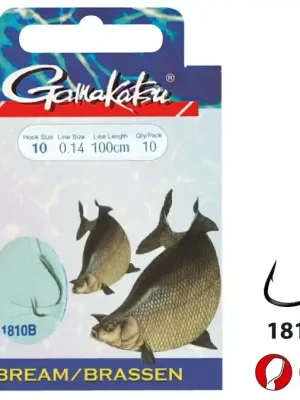 Časově Omezené Gamakatsu Hotové návazce Booklet Bream Feeder 0.16 mm 100 cm vel. 10