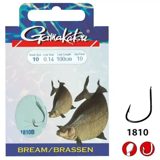 Časově Omezené Gamakatsu Hotové návazce Booklet Bream Feeder 0.16 mm 100 cm vel. 10