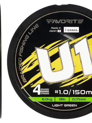 Favorite Pletená šňůra U1 PE 4x 150m #0,8 0,153mm 10lb/4,8kg Hit Sezóny
