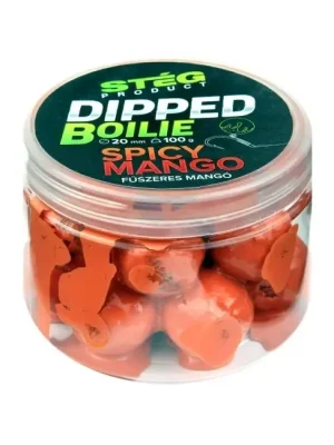 Akce Stég Dipped boilie 100g 20mm - Spicy Mango