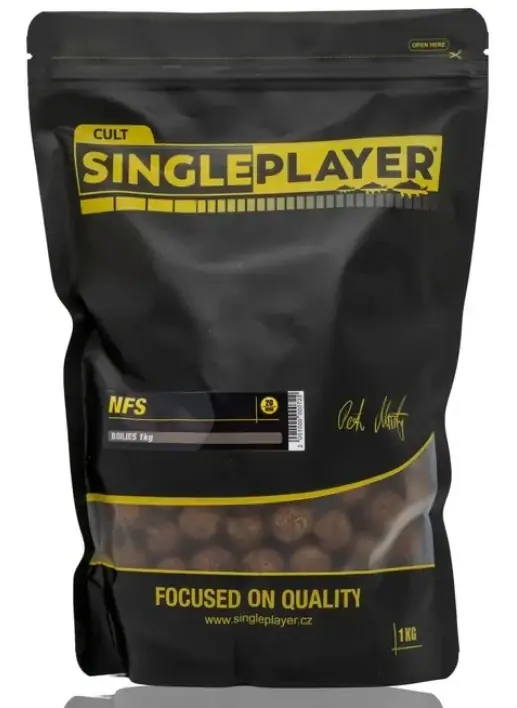 Víkendová Akce SINGLEPLAYER Boilies NFS 5kg 24mm + Booster NFS zdarma!