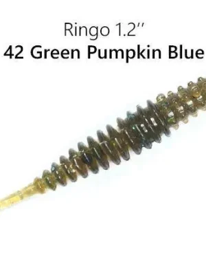 Crazy Fish Gumová nástraha Ringo 3cm barva 42 green pumkin blue 16 kusů kalamár Cenově Výhodný
