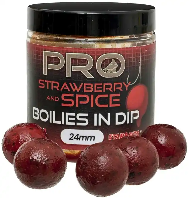 STARBAITS Boilies In Dip Probiotic Strawberry Spice 150 g 20mm Speciální Cena