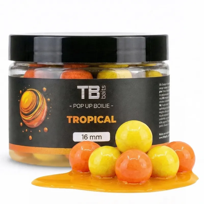 Poslední Šance TB BAITS Plovoucí Boilie Pop-Up Tropical + NHDC 50 g - 12 mm