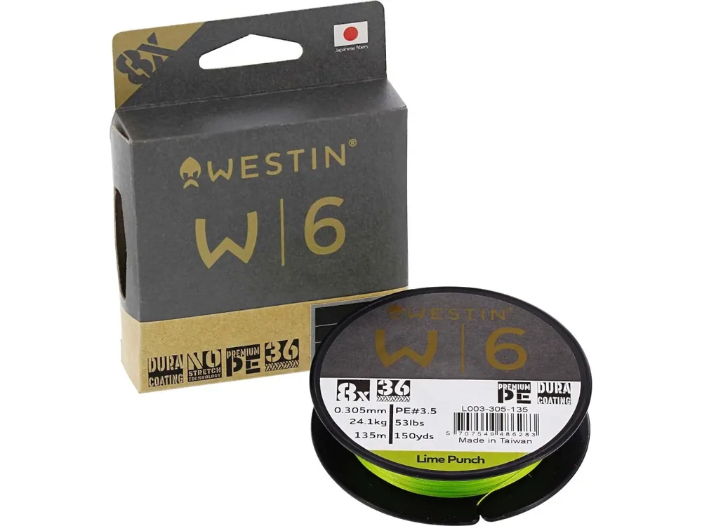 Westin Pletená šňůra W6 8 BRAID LIME PUNCH 0,08MM 3,7KG 135M Odeslání Ihned