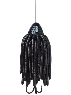 Madcat Chobotnička Worm Teaser Sinking 1,0 mm 220 lb 35 cm Black 100 g Hit Sezóny