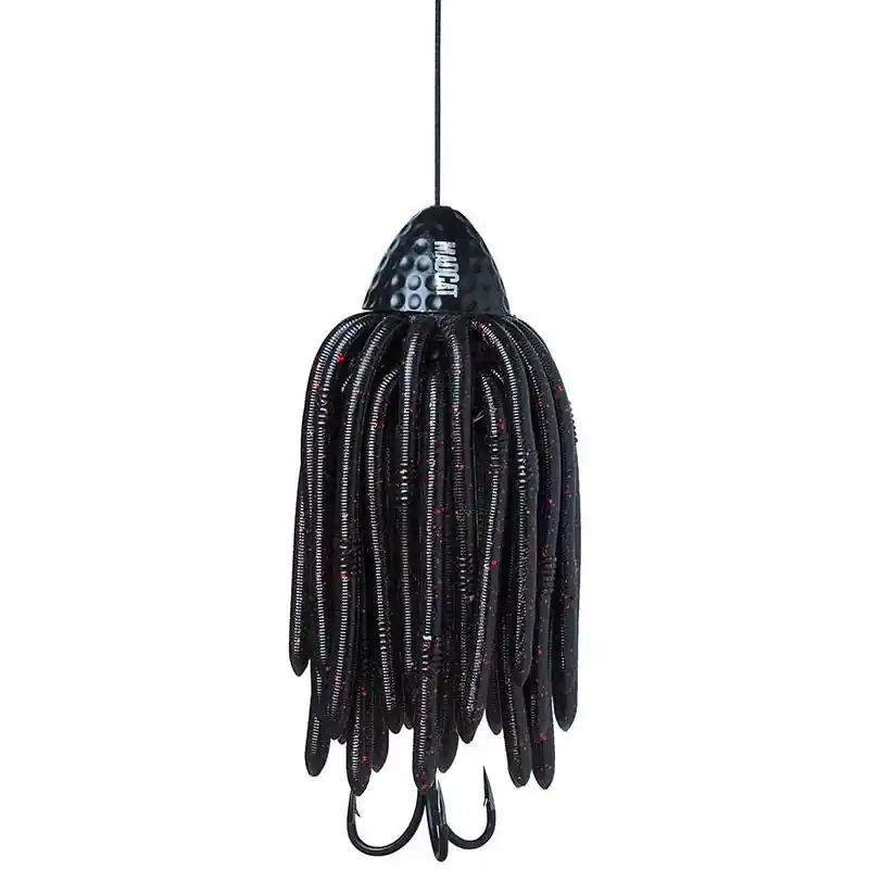 Madcat Chobotnička Worm Teaser Sinking 1,0 mm 220 lb 35 cm Black 100 g Hit Sezóny