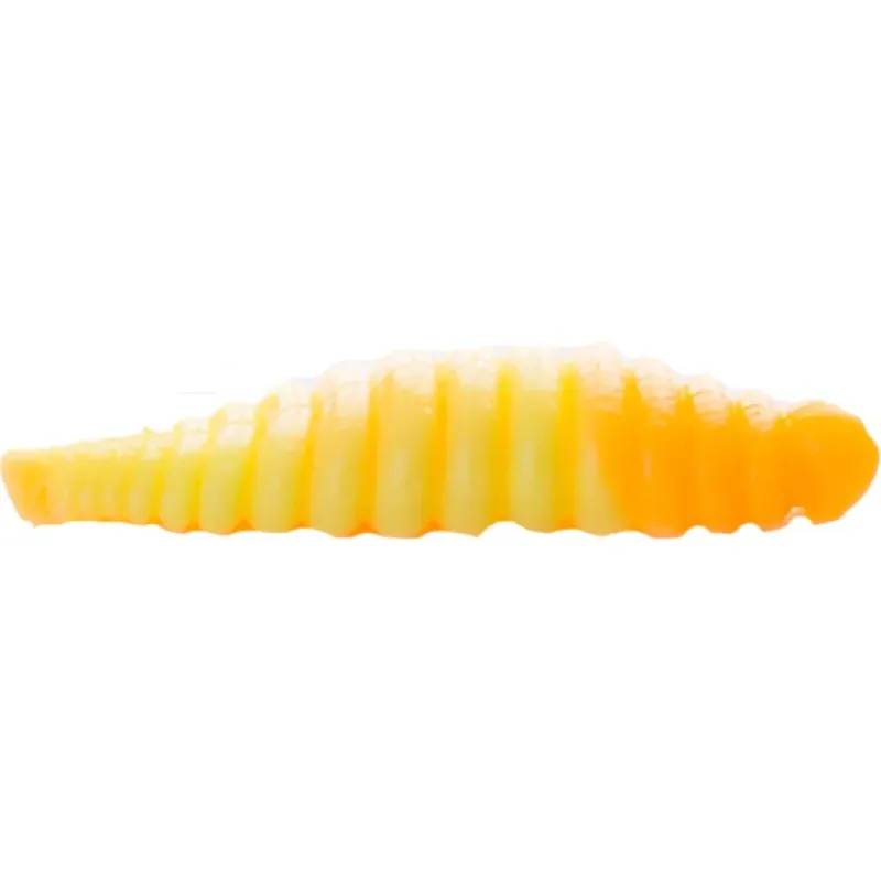 Moonky Gumová nástraha Worm - yellow/orange fluo - Cheese 38mm / 1,3g Oblíbený