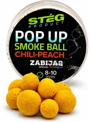 Autentický Stég Boilie Zabijaq POP UP SMOKE BALL 8 -10 mm Chili-Peach 10g