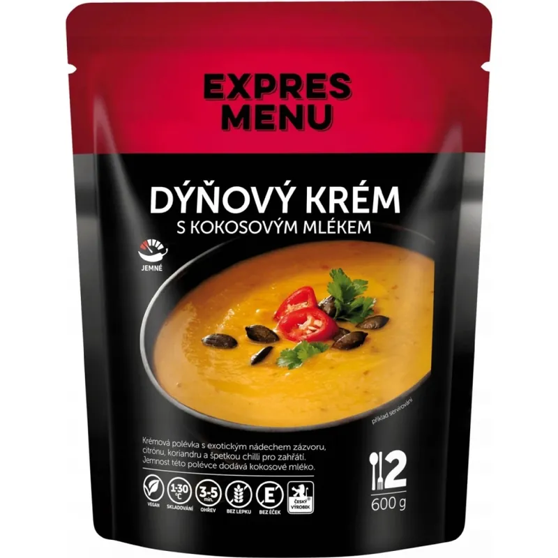 Expres Menu Dýňový krém s kokosovým mlékem 600g (2porce) Nakupujte Hned