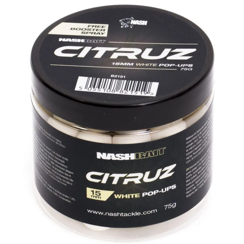 Poslední Šance Pop Up Boilie Nash 75g Citruz White 15mm