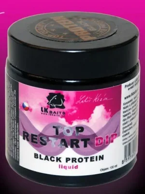 Dip LK Baits Top ReStart liquid 100ml - Black Protein Nová Kolekce
