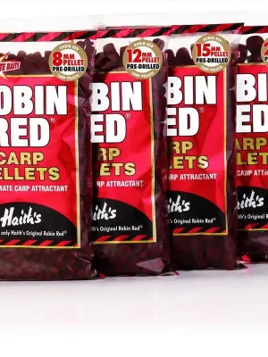 Dokud Zásoby Vydrží Pelety s dírkou Dynamite Baits Robin Red 900g 15mm