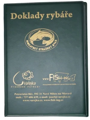 Obal na rybářské doklady - zelený Speciální Cena
