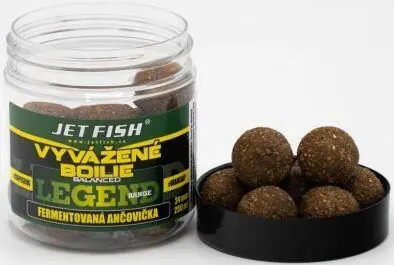Výhodná Nabídka Vyvážené boilie Jet Fish LR 250ml 24mm - Fermentovaná ančovička