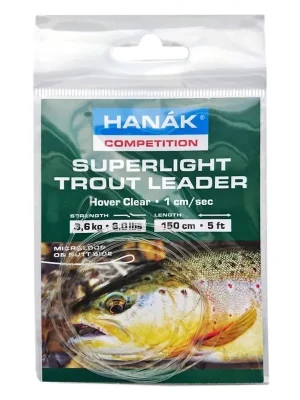 Kup Teď Ujímaný návazec Hanák Superlight Trout Leader 150cm 3,6kg čirý - hover