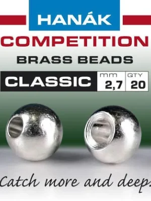 Kulička kovová Brass Beads Classic 20ks Stříbrná - 2,7mm Nejlepší Cena