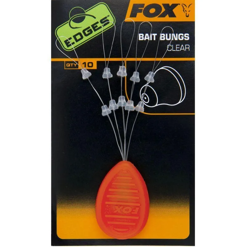 Zarážky FOX Edges Bait Bungs Clear 10ks Finální Výprodej