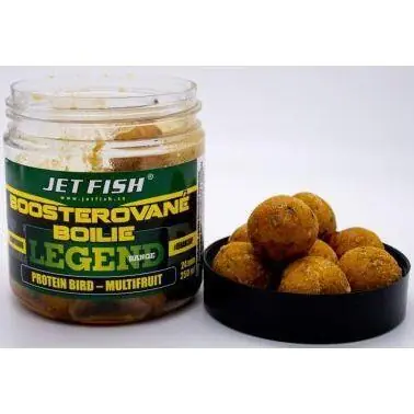 Výhodná Nabídka Boosterované boilie Jet Fish Legend Range - 250ml - 24mm - Protein Bird - Multifruit