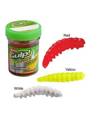Berkley Gulp Vosí larvy Alive Honey Worm ČERVENÉ Ihned K Objednání