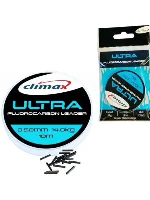 Climax - Fluorocarbon 100% 10m - 0,50mm / 14kg / 10m + KRIMPOVACÍ TRUBIČKY Ověřený