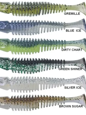 Vysoce Kvalitní Gunki Twister Tipsy SXL Clear Water Selection - 7,6cm BLUE ICE