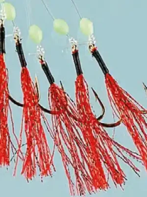 Fladen Nástraha Sundet Herring 5-hákový 1/0 červený Odeslání Ihned