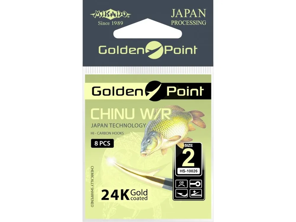 Háčky GOLDEN POINT - CHINU Očko - 10 GB - 10 ks Oblíbený