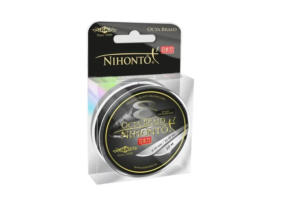 Pletená šňůra - NIHONTO OCTA BRAID 012 Černá 10M Nosnost : 8.90kg Odeslání Ihned