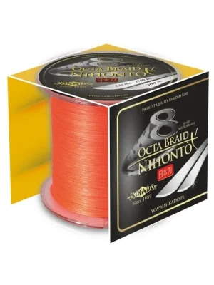 Pletená šňůra - NIHONTO OCTA BRAID 012 Oranžová 300M Nosnost : 8.90kg Vrácení Zdarma