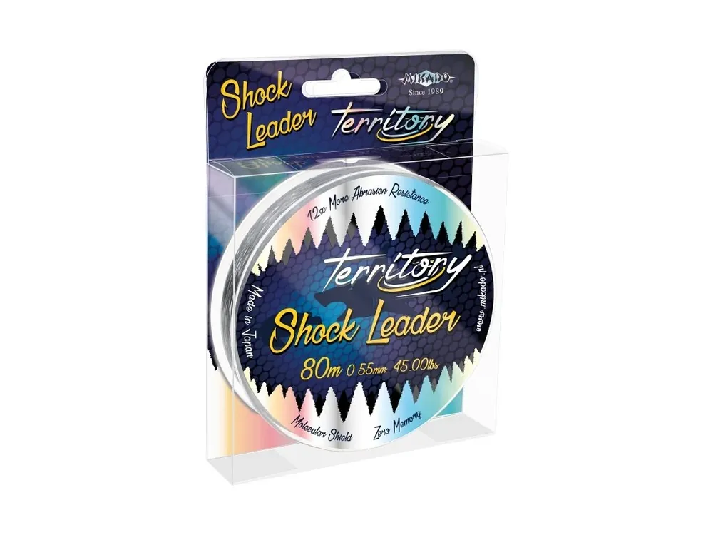 Odeslání Ihned Šokový vlasec - TERRITORY SHOCK LEADER 0.55MM/45LBS 80M / CLEAR (bílý)