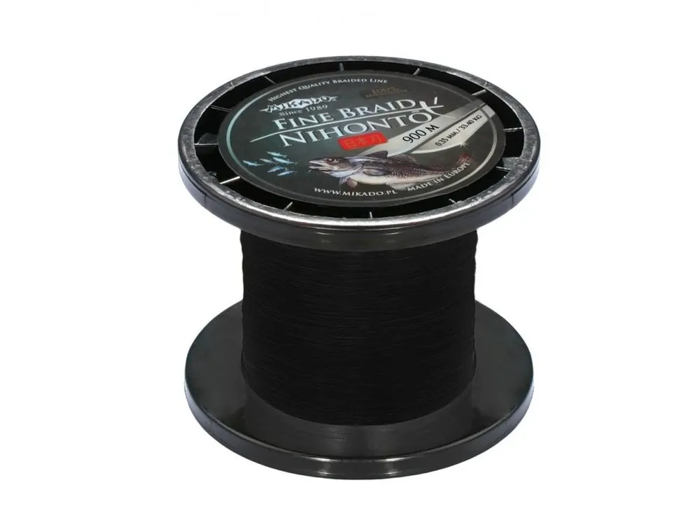 Expresní Doručení Pletená šňůra - NIHONTO FINE BRAID 016 Černá 900M Nosnost: 12.50kg