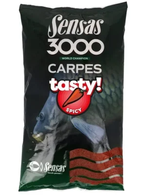 Aktuální Sensas krmení 3000 Carp Tasty Spicy (kapr koření Robin Red) 1kg