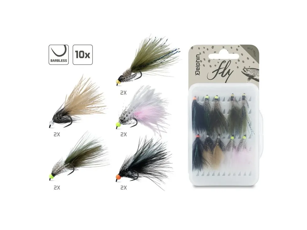 Sada umělých mušek Delphin FLY / Wild trout Novinka