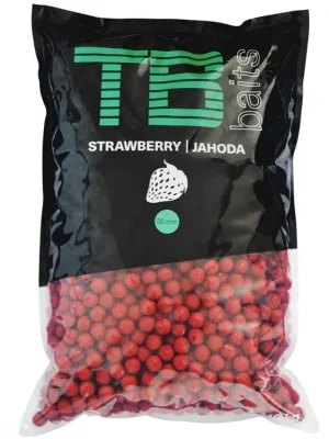 Autentický TB Baits Boilie Strawberry 10 kg 20 mm