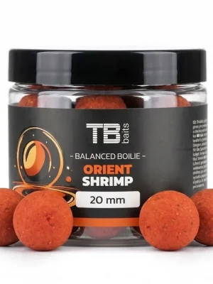 Akční Cena TB Baits Vyvážené Boilie Balanced + Atraktor Orient Shrimp 100 g 20 mm