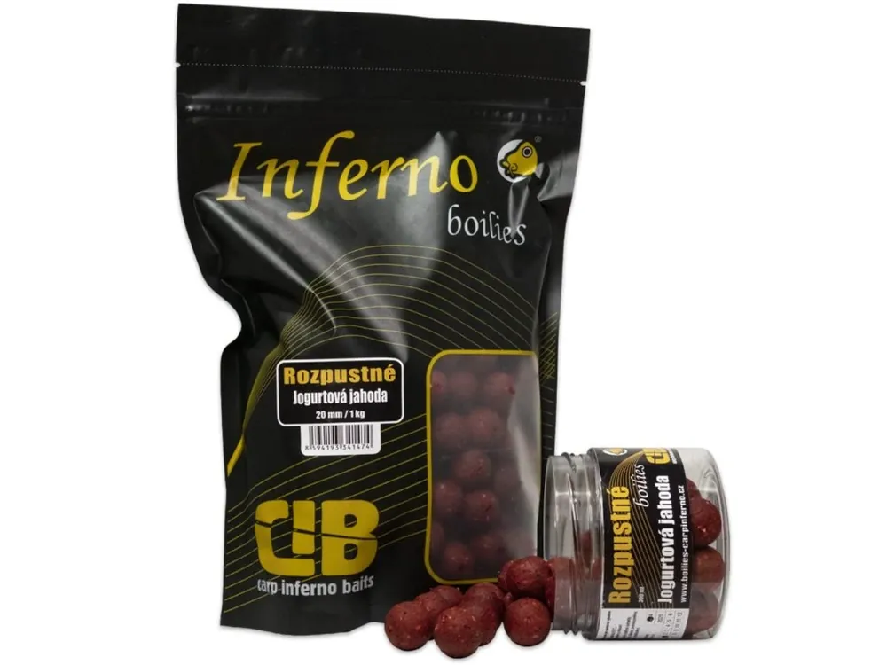 Vrácení Zdarma Carp Inferno Rozpustné Boilies Nutra Line Jogurtová Jahoda Varianta 20 mm 300 ml