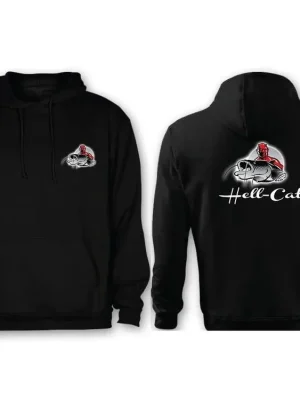 Časově Omezené Mikina Hell-Cat klokánek s kapucí černá Varianta 2XL