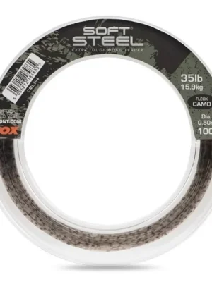 Akční Cena FOX Šokový vlasec Soft Steel Fleck Camo Leader 100m Získejte slevu -5% za registraci v e-shopu Pru016fmu011br 0.50mm