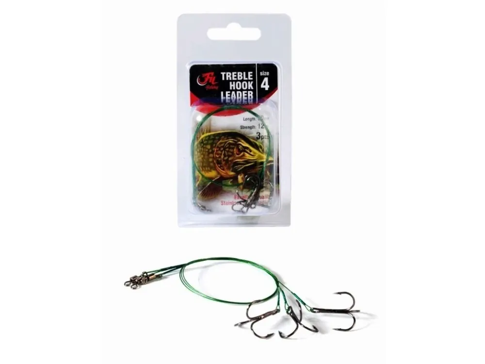 Akční Nabídka FILFISHING LANKO S TROJHÁKEM TREBLE HOOK LEADER VEL HÁČKU 4