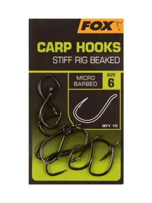 Aktuální Fox Stiff Rig Beaked Carp Hooks vel. 6