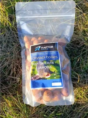 Časově Omezené Raptor Baits KRAB /JAHODA 500g 20mm