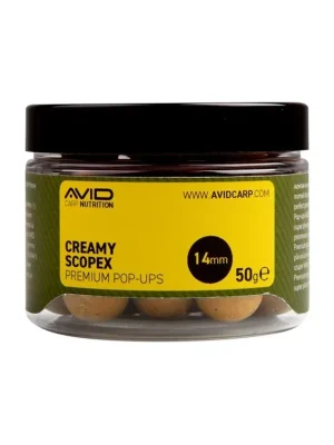 Avid Carp Creamy Scopex Pop-Ups 14mm 50g Časově Omezené